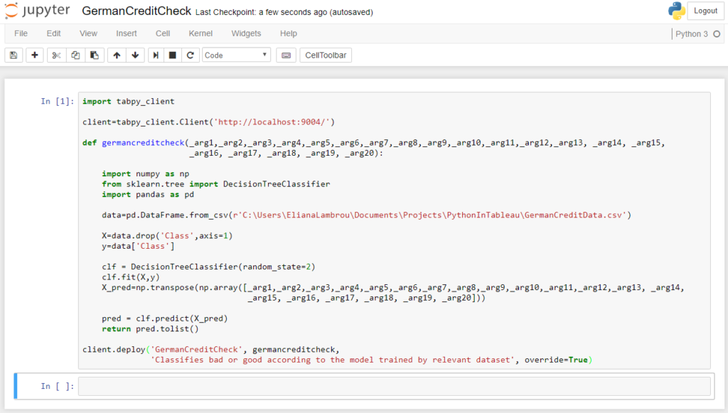 Want to run Python in Tableau? Meet TabPy! Part II - Axxio